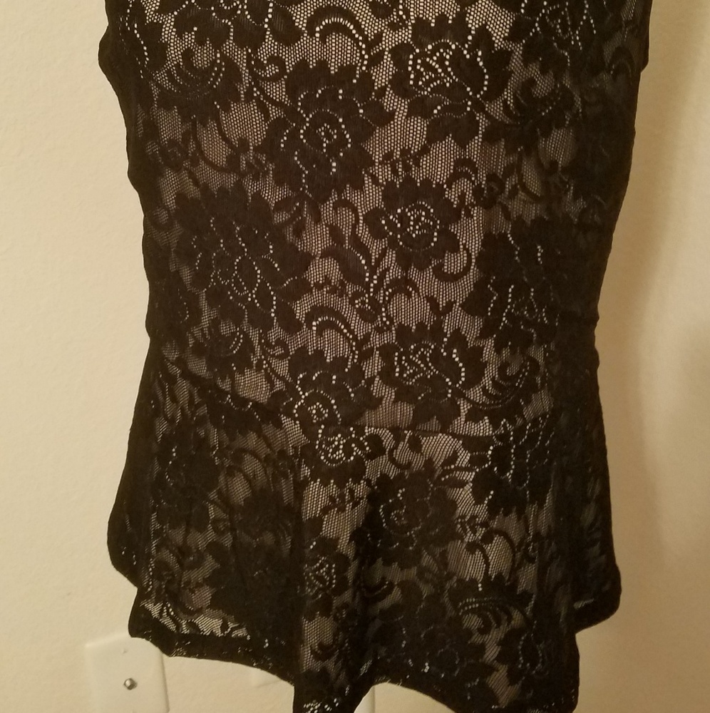 NWOT Peplum lace top